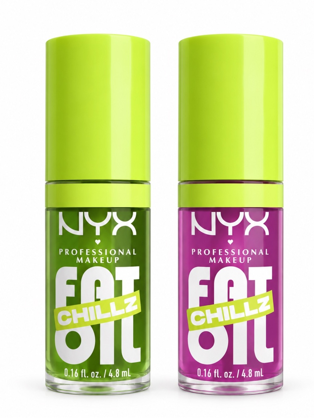 NYX Fat Oil Lip Drip Chillz Cooling Lip Oil Duo 4.8ml X 2 BRAND NEW